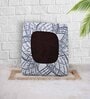 Black Cotton Abstract 20x20 Inches 1 Seater Sofa Chair Covers (Pack of 6)