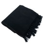 Black Cotton Solid 60X56 Inches Reversible Throw