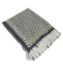 Grey Cotton Abstract 62X48 Inches Throw With Fringes