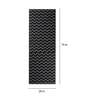 Black Cotton 79 x 28 Inches Machine Made Floor Runner
