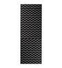 Black Cotton 79 x 28 Inches Machine Made Floor Runner