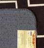 Black Cotton 79 x 28 Inches Machine Made Floor Runner