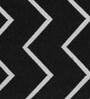 Black Cotton 79 x 28 Inches Machine Made Floor Runner