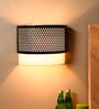Flinchum Black Fabric Flush Mount Wall Light