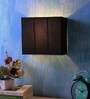 Porco White Fabric Flush Mount Wall Light