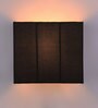 Porco White Fabric Flush Mount Wall Light