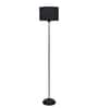 Black Cotton Fabric Shade Club Floor Lamp With Iron Base
