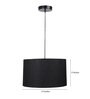 Marsham Black Cotton Hanging Light