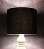 Genoa Black Cotton Fabric Solid Lampshade