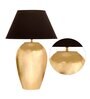 Metz Black Cotton Shade Night Lamp With Mild Steal Base