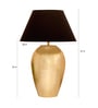 Metz Black Cotton Shade Night Lamp With Mild Steal Base