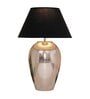 Zeynep Black Cotton Shade Night Lamp With Mild Steal Base