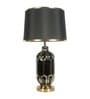 Black Cotton Fabric Shade Table Lamp With Ceramic Base