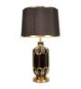 Black Cotton Fabric Shade Table Lamp With Ceramic Base