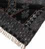 Black Cotton Persian 3x2 Hand Woven Dhurrie