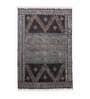 Black Cotton Persian 3x2 Hand Woven Dhurrie