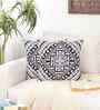 Black Cotton Geometric 16x16 inches Cushion Cover Set of 2