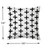Black Cotton Geometric 16x16 inches Cushion Covers (Pack of 5)