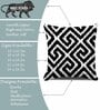 Black Cotton Geometric 16x16 inches Cushion Covers (Pack of 5)