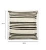 Black Striped Cotton 16 x 16 Inches Cushion Covers (Set of 2)