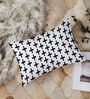 Black Cotton Geometric 18x12 inches Cushion Covers (Pack of 2)
