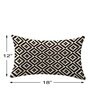 Black Cotton Geometric 18x12 inches Cushion Covers (Pack of 2)