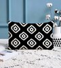 Black Cotton Geometric 18x12 inches Cushion Covers (Pack of 2)