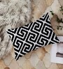 Black Cotton Geometric 18x12 inches Cushion Covers (Pack of 2)