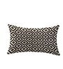 Black Cotton Geometric 18x12 inches Cushion Covers (Pack of 2)