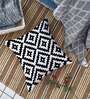 Black Cotton Geometric 24x24 inches Cushion Covers (Pack of 2)
