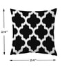 Black Cotton Geometric 24x24 inches Cushion Covers (Pack of 2)