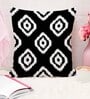 Black Cotton Geometric 24x24 inches Cushion Covers (Pack of 2)