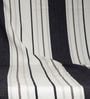 Black and White Cotton Striped 180TC Fitted Queen Bedsheet with 2 Pillow Covers