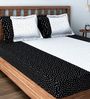 White Floral 240 TC Cotton 1 Double King Size Bedsheet with 2 Pillow Covers