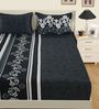 Black Cotton Fitted Queen Size Bed sheet