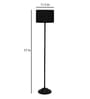 Black Cotton Shade Club Floor Lamp Iron Base