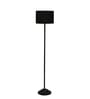 Black Cotton Shade Club Floor Lamp Iron Base
