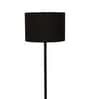 Black Cotton Shade Club Floor Lamp Iron Base