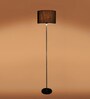 Genoa Black Cotton Shade Club Floor Lamp With MDF Base