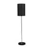 Flinchum Black Cotton Shade Club Floor Lamp With MDF Base