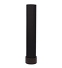 Rocky Black Cotton Shade Column Floor Lamp With Wood Base