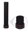 Rocky Black Cotton Shade Column Floor Lamp With Wood Base