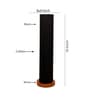 Lehr Black Cotton Shade Column Floor Lamp With Wood Base