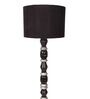 Black Cotton Shade Novelty Floor Lamp Mango Wood Base