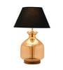 Vicenza Black Cotton Shade Night Lamp With Glass Base