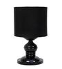 Black Cotton Shade Table Lamp With Iron Base