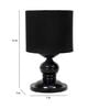 Black Cotton Shade Table Lamp With Iron Base