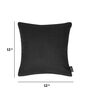 Black Cotton Solid 12 x 12 inch Set of 5 Cushion Covers