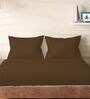Black Cotton Solid 210TC Plain Set of 2 Pillow Covers