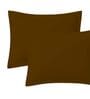 Black Cotton Solid 210TC Plain Set of 2 Pillow Covers